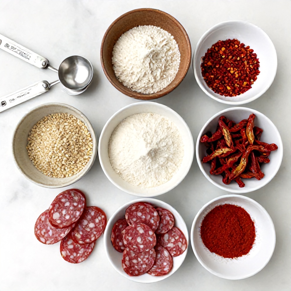Raw ingredients for Easy Homemade Vegan Salami