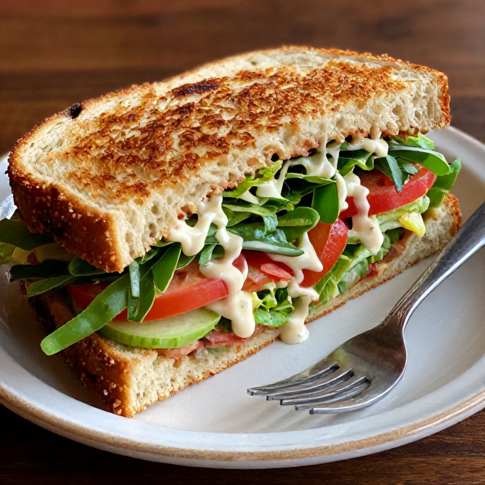 Italian Grinder Salad Sandwich on a vintage plate