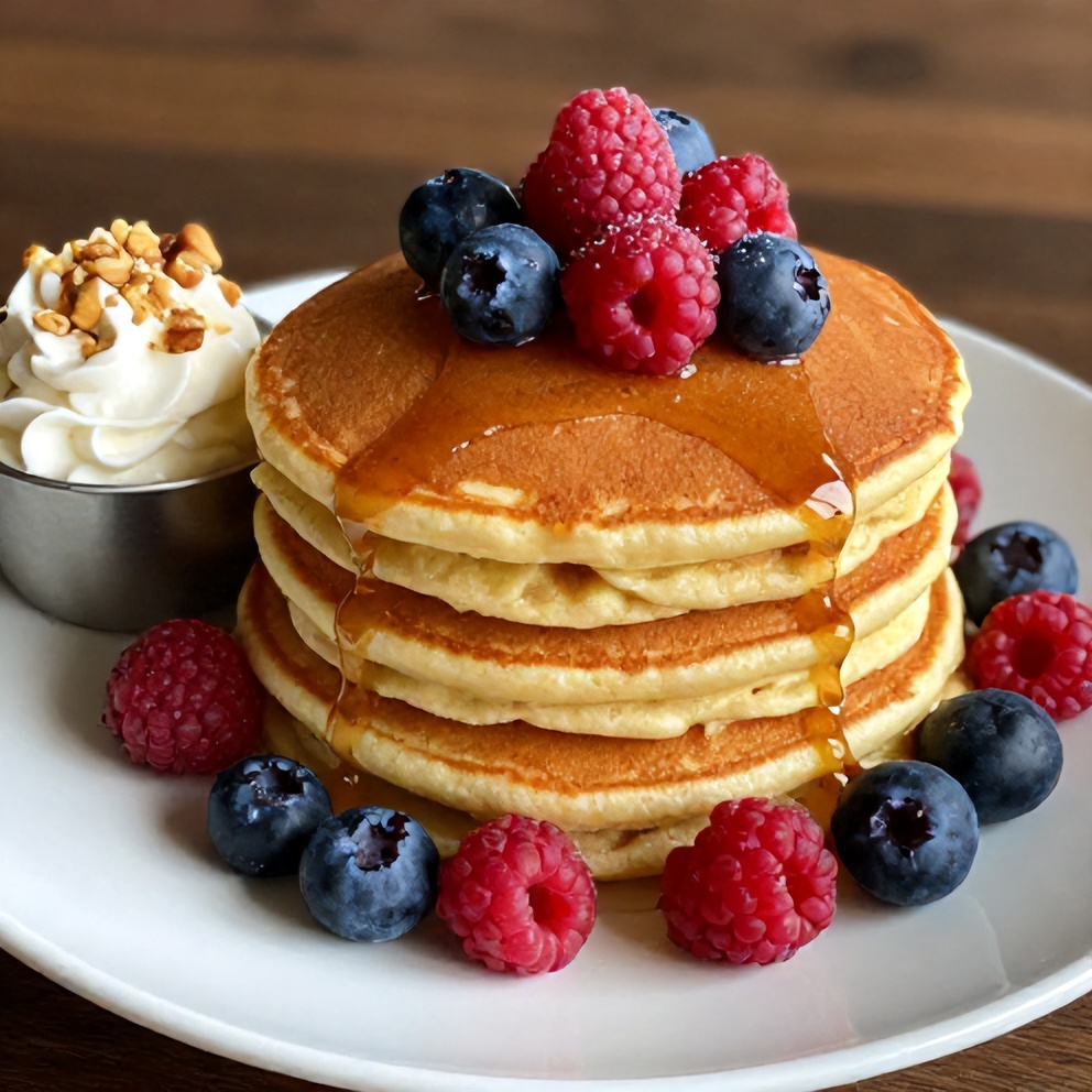 Keto Pancakes with Fresh Berries