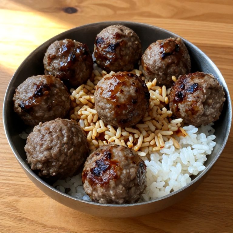 Korean BBQ Meatball Rice Bowls