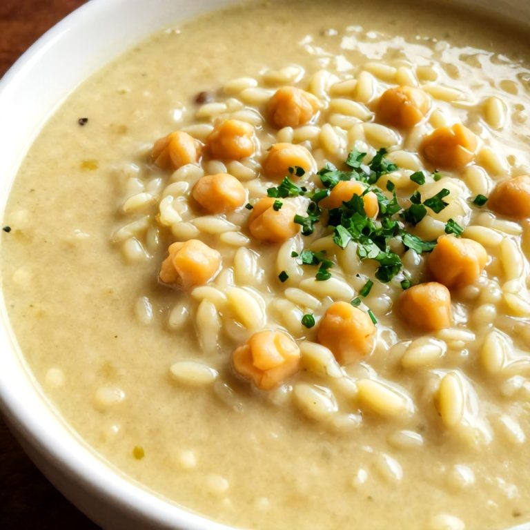 Easy Lemon Chickpea Orzo Soup