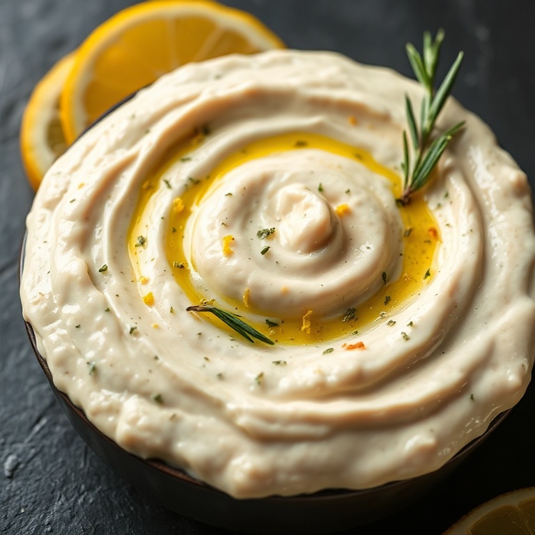 easy lemon herb white bean dip