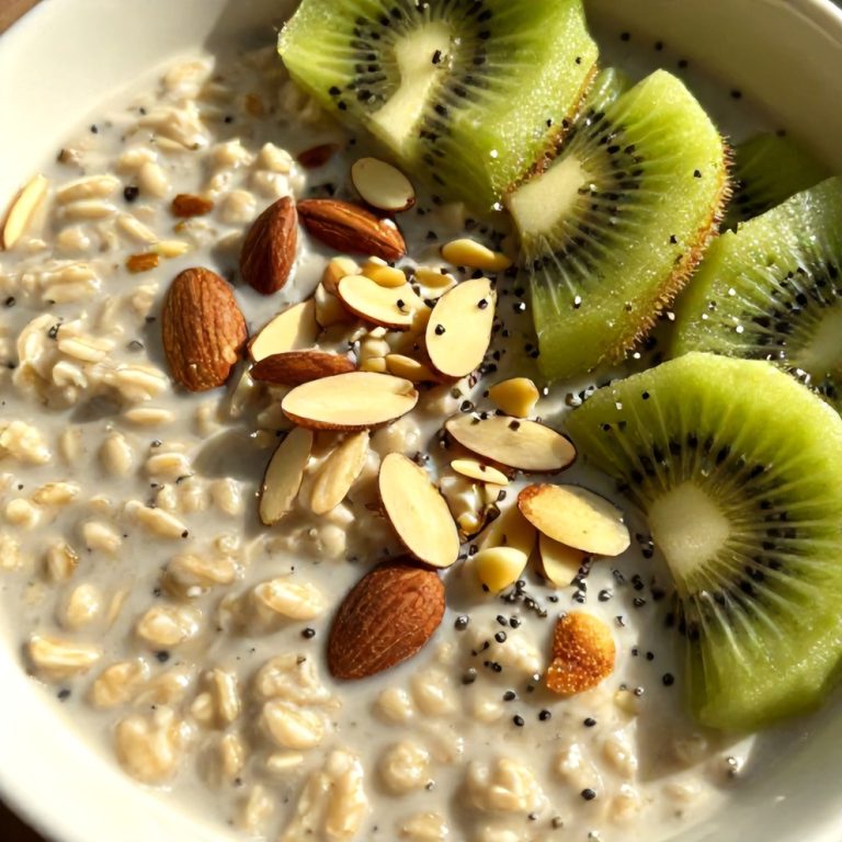 Easy Overnight Oats with Kiwi and Chia Seeds