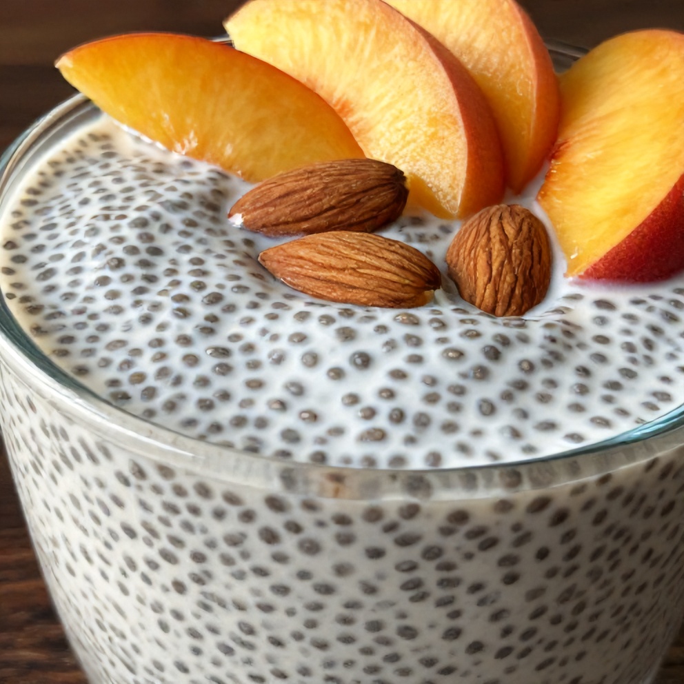 Easy Peach Chia Pudding