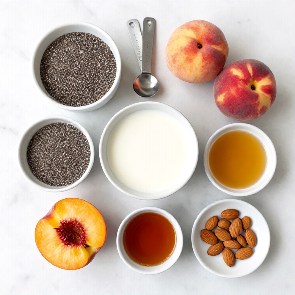 Peach Chia Pudding Ingredients