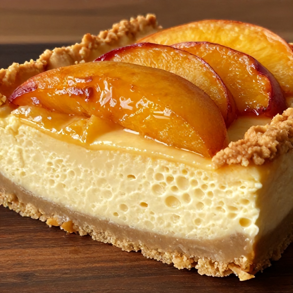 Easy Peach Cobbler Cheesecake Bars