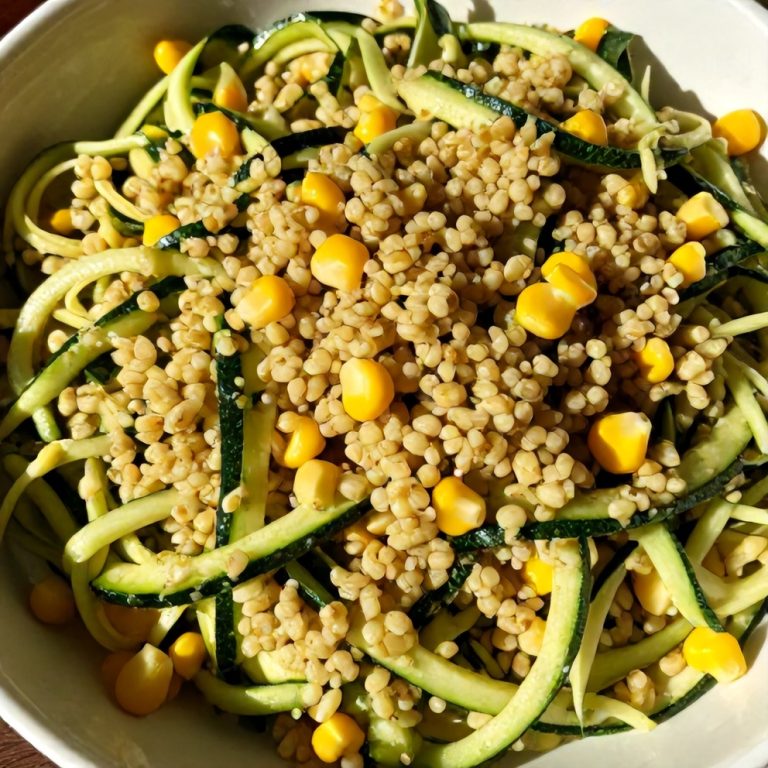 Easy Pesto Zucchini Corn Quinoa Salad