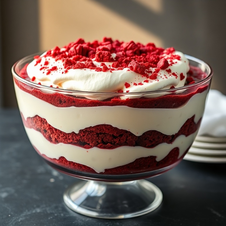 easy red velvet cheesecake trifle