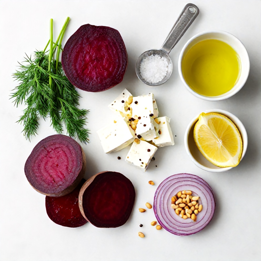 Raw Ingredients for Roasted Beet Salad