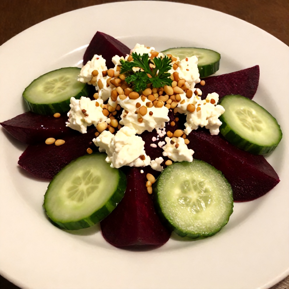 Plated Roasted Beet Salad