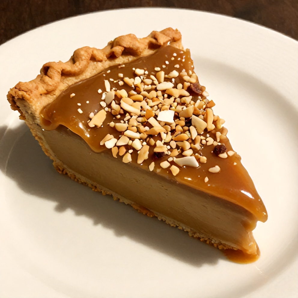 Samoa Cookie Pie with Caramel and Coconut