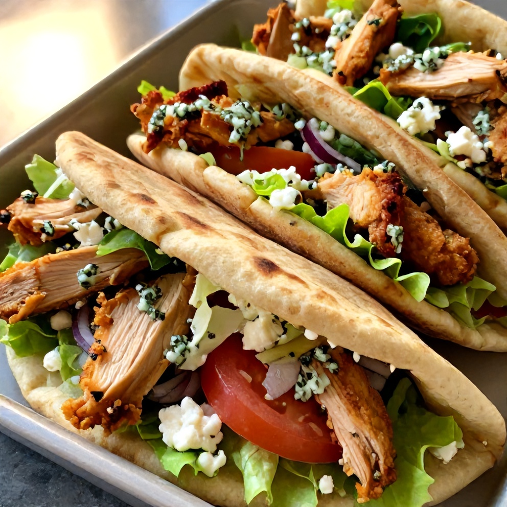 Easy Sheet Pan Chicken Pitas