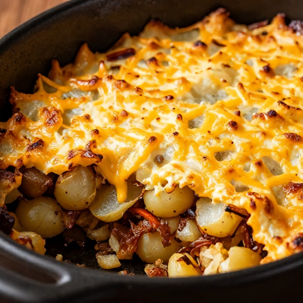 Easy Slow Cooker Cowboy Potato Casserole