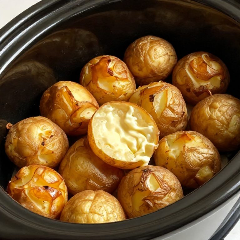 easy slow cooker loaded baked potatoes