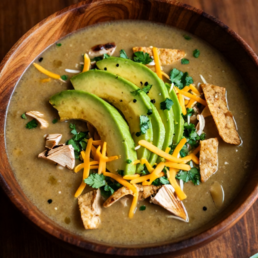 Southwest Chicken Soup Served