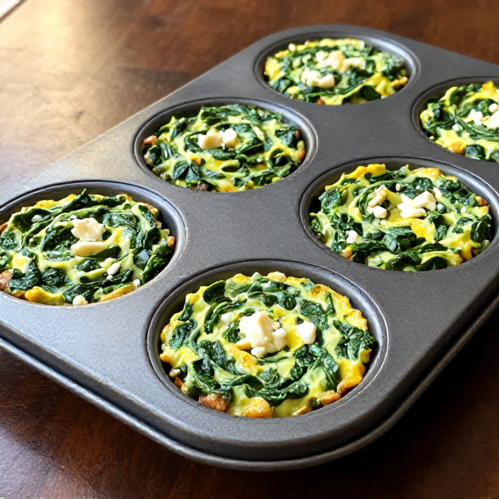 easy spinach feta egg muffins