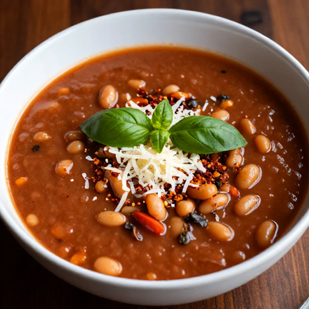 Easy Summer Minestrone Soup with Fresh Basil and Beans