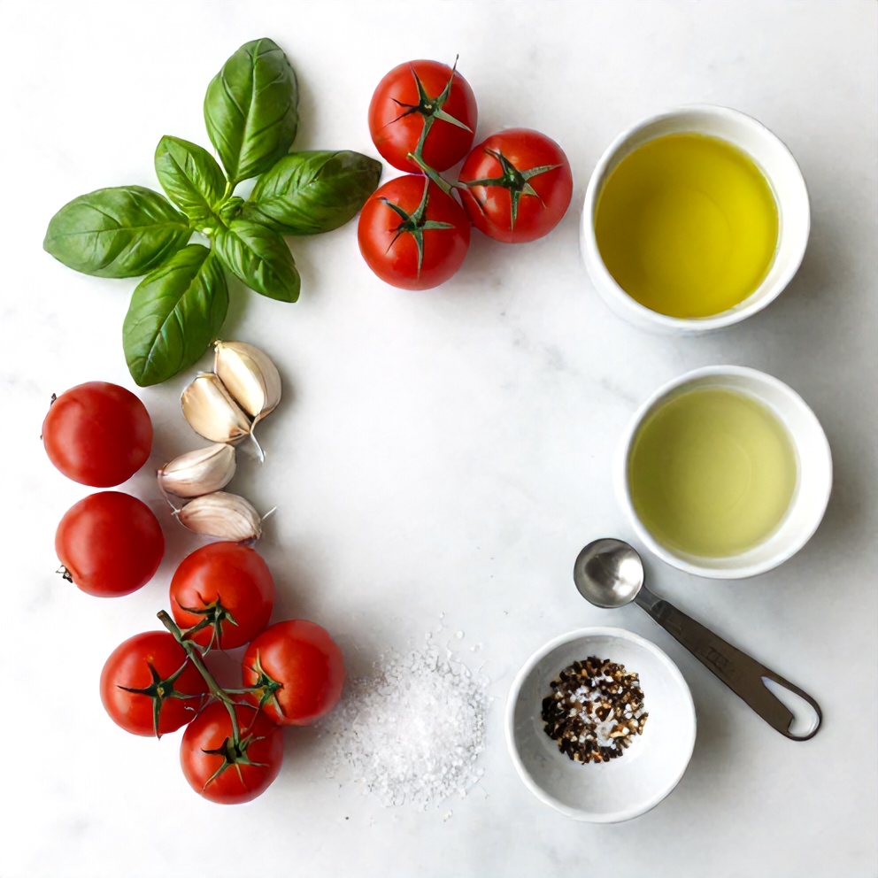 Raw Ingredients for Easy Summer Pasta