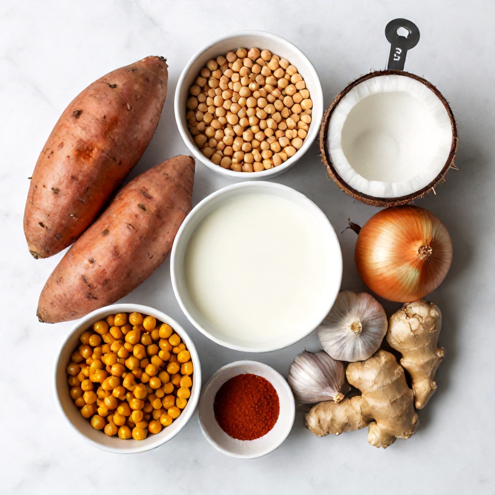 Sweet Potato Chickpea Curry Ingredients