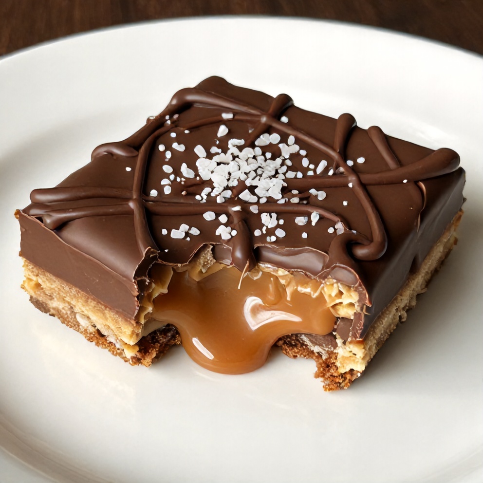Twix Cookie Bars Ready to Serve