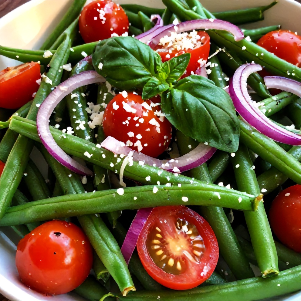 Fresh Green Bean and Tomato Salad