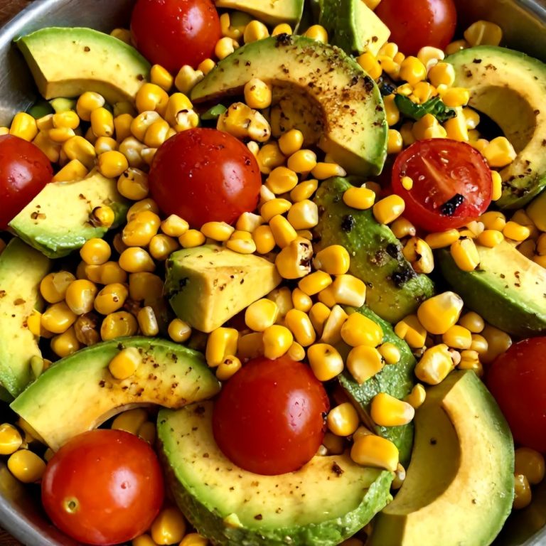 Fresh Grilled Corn Avocado Salad with Cherry Tomatoes