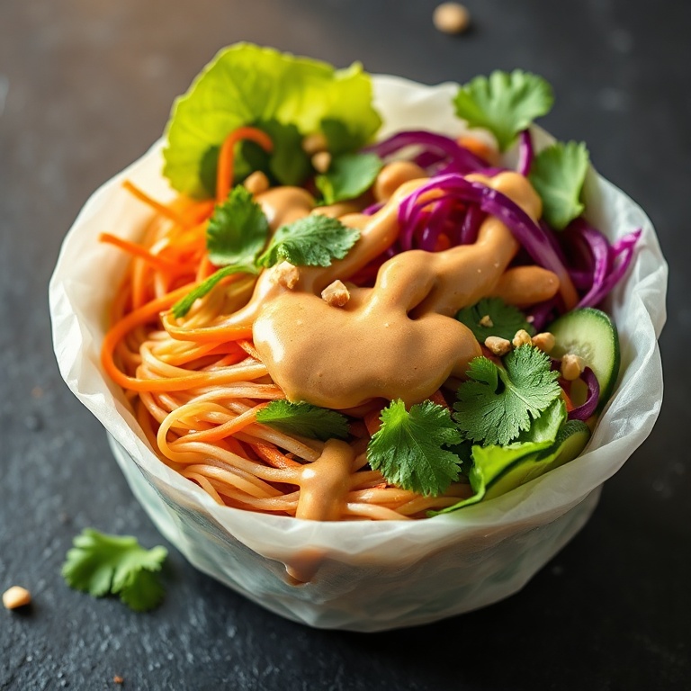 fresh spring roll bowl