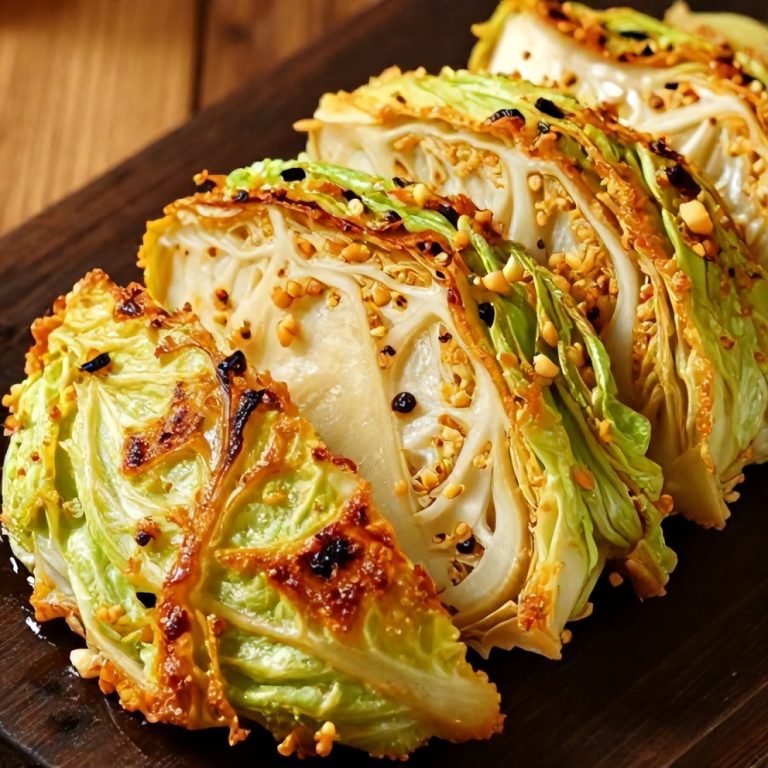 garlic roasted cabbage steaks