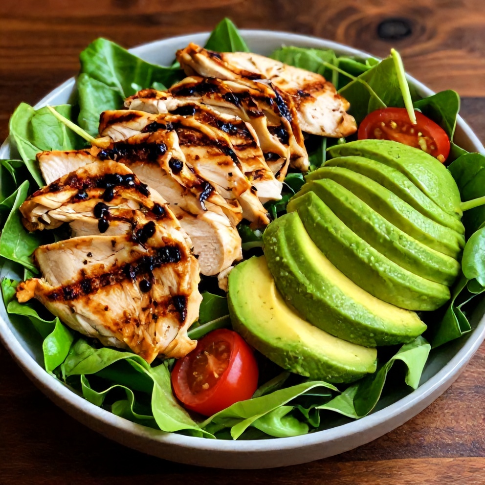 Plated Grilled Chicken Cobb Salad