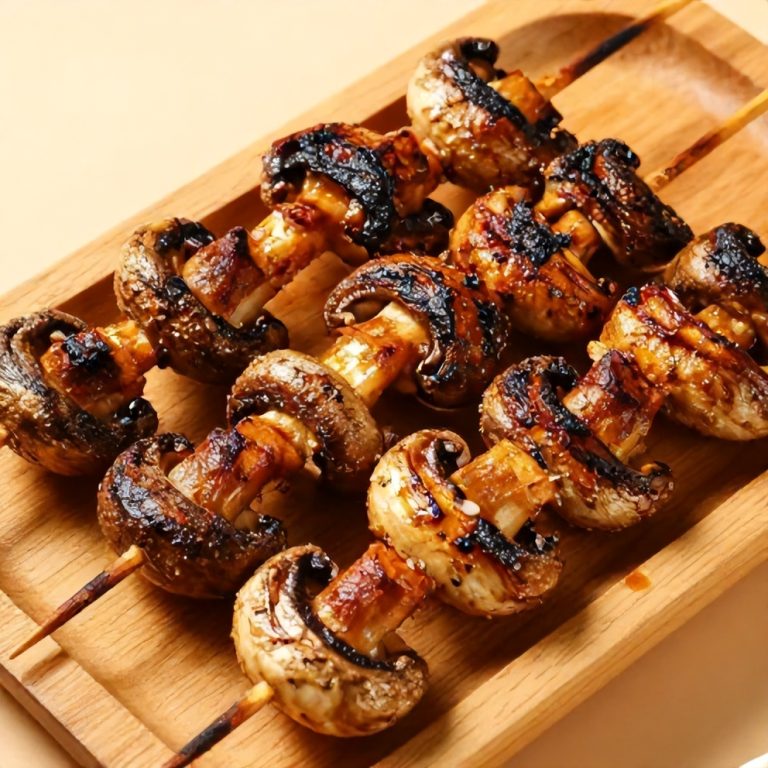grilled mushroom skewers