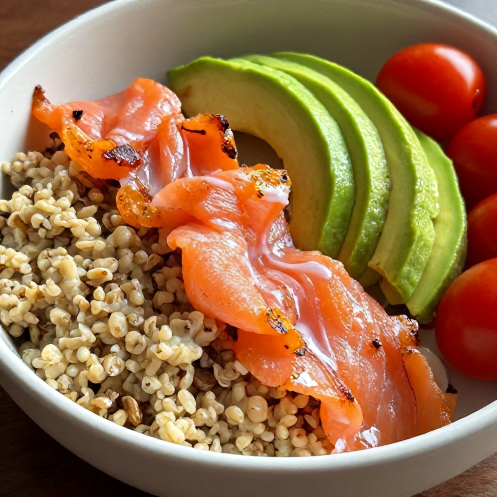 high protein smoked salmon quinoa breakfast bowls
