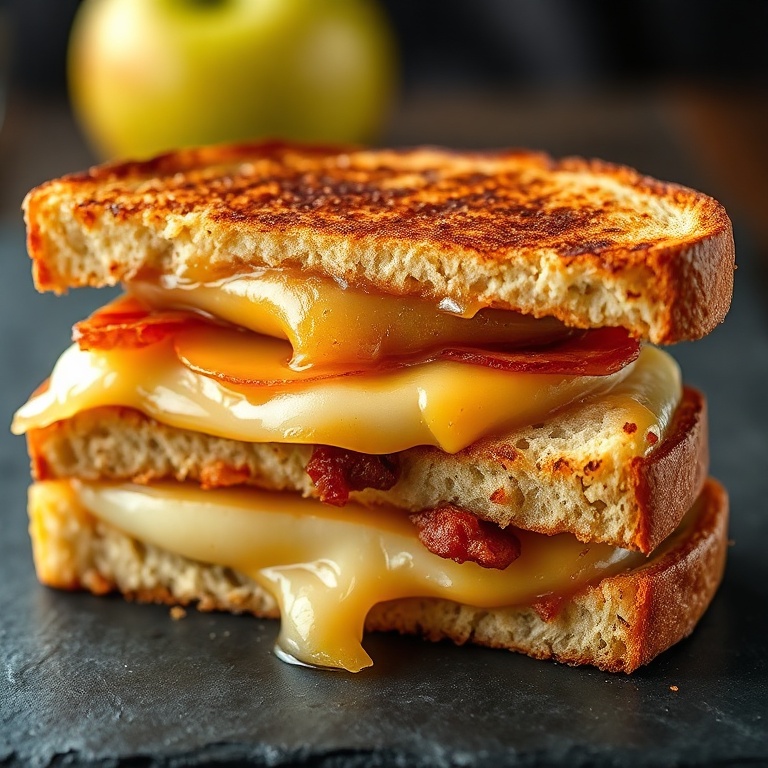 hot honey apple cheddar grilled cheese