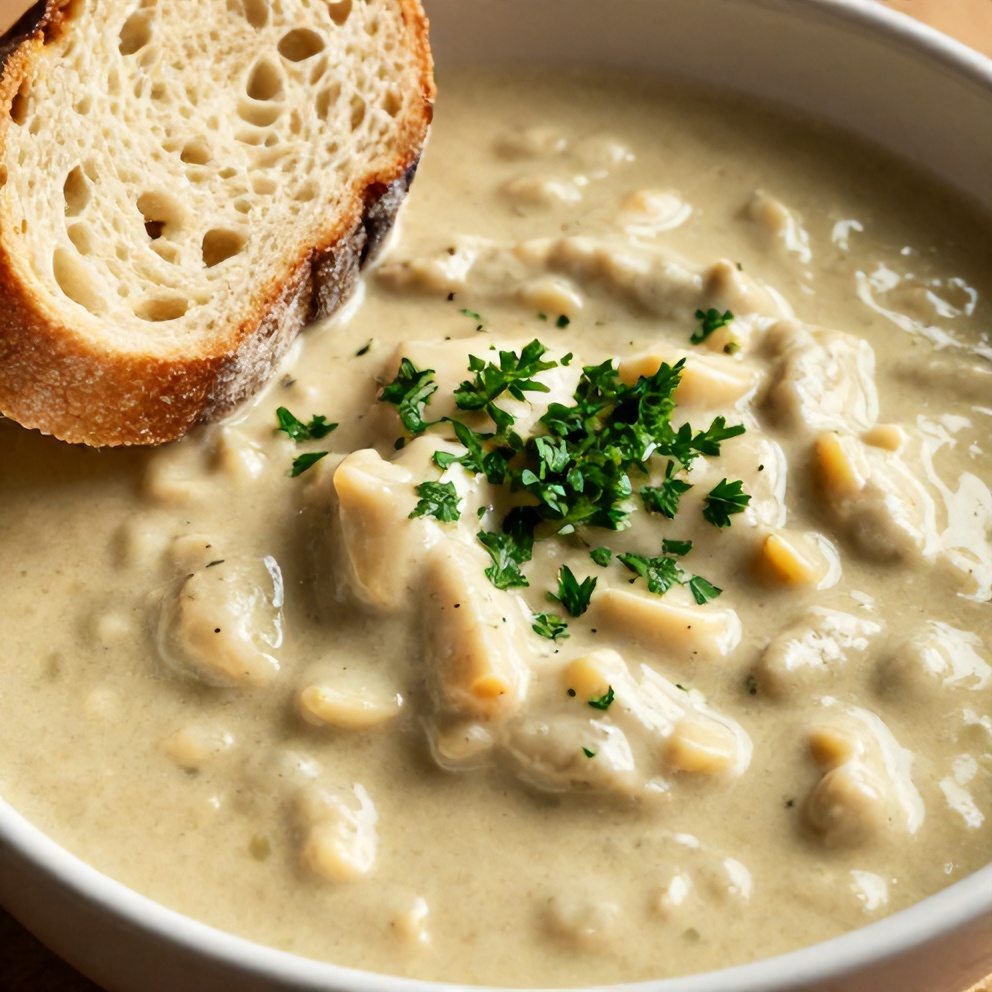 Bowl of Irish Vegetarian Stew with crusty bread