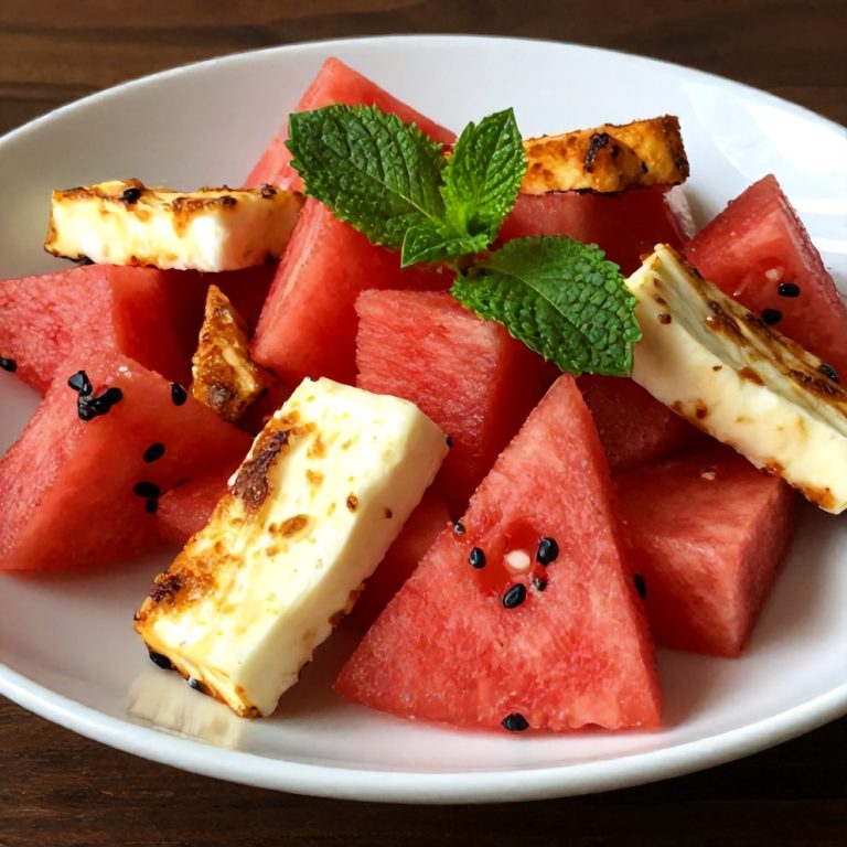 Keto Halloumi Watermelon Salad
