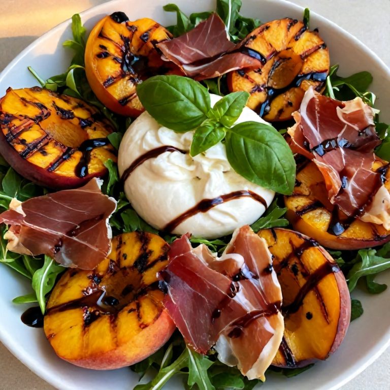 Mediterranean Grilled Peach Salad