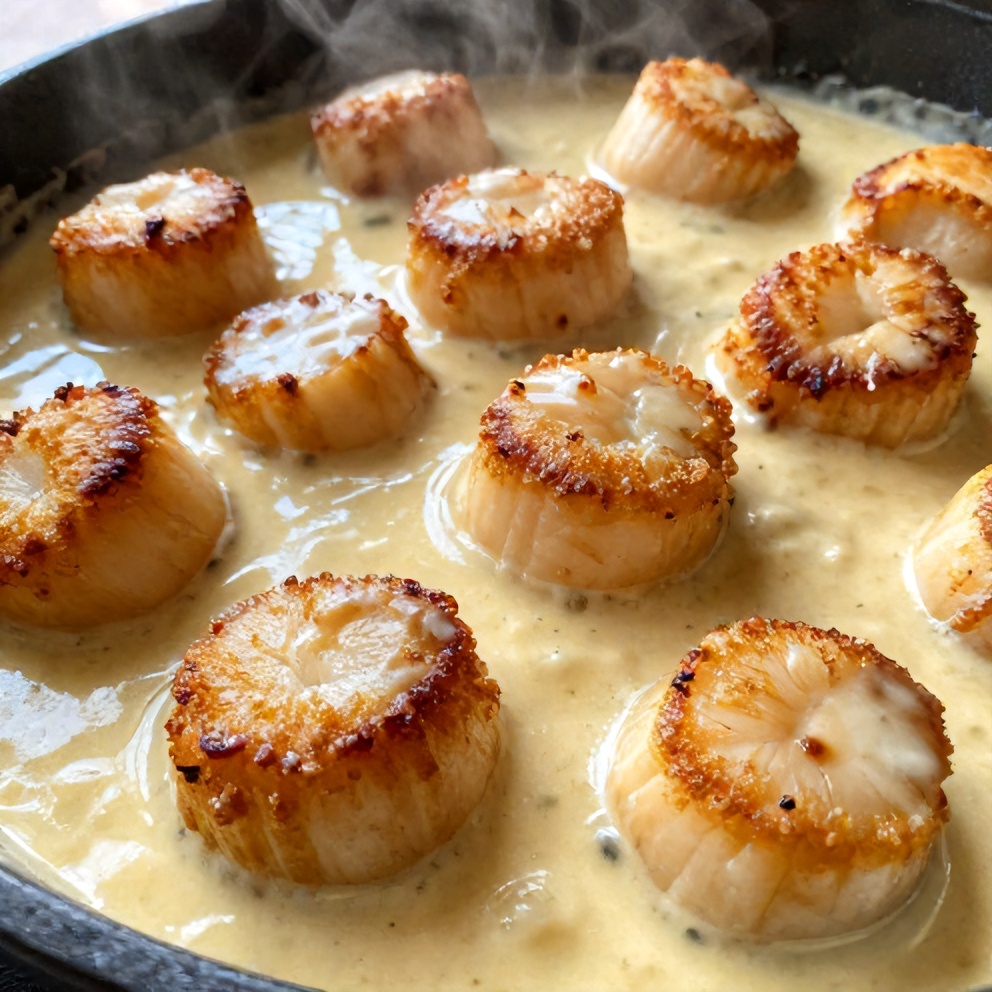 Quick Cajun Scallops
