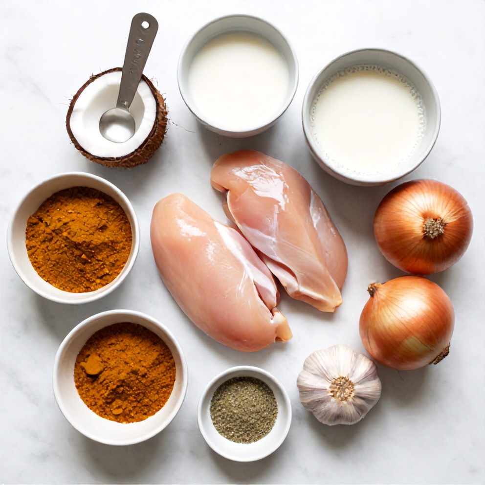 Ingredients for Slow Cooker Chicken Curry with Coconut Milk