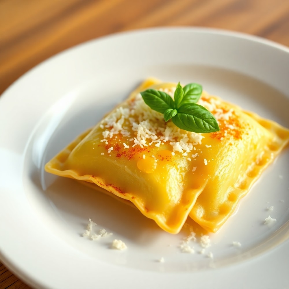 Plated Crispy Air Fryer Ravioli