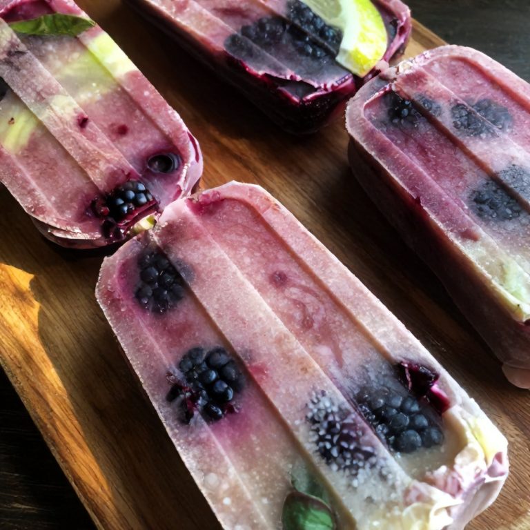 Blackberry Basil Mojito Popsicles