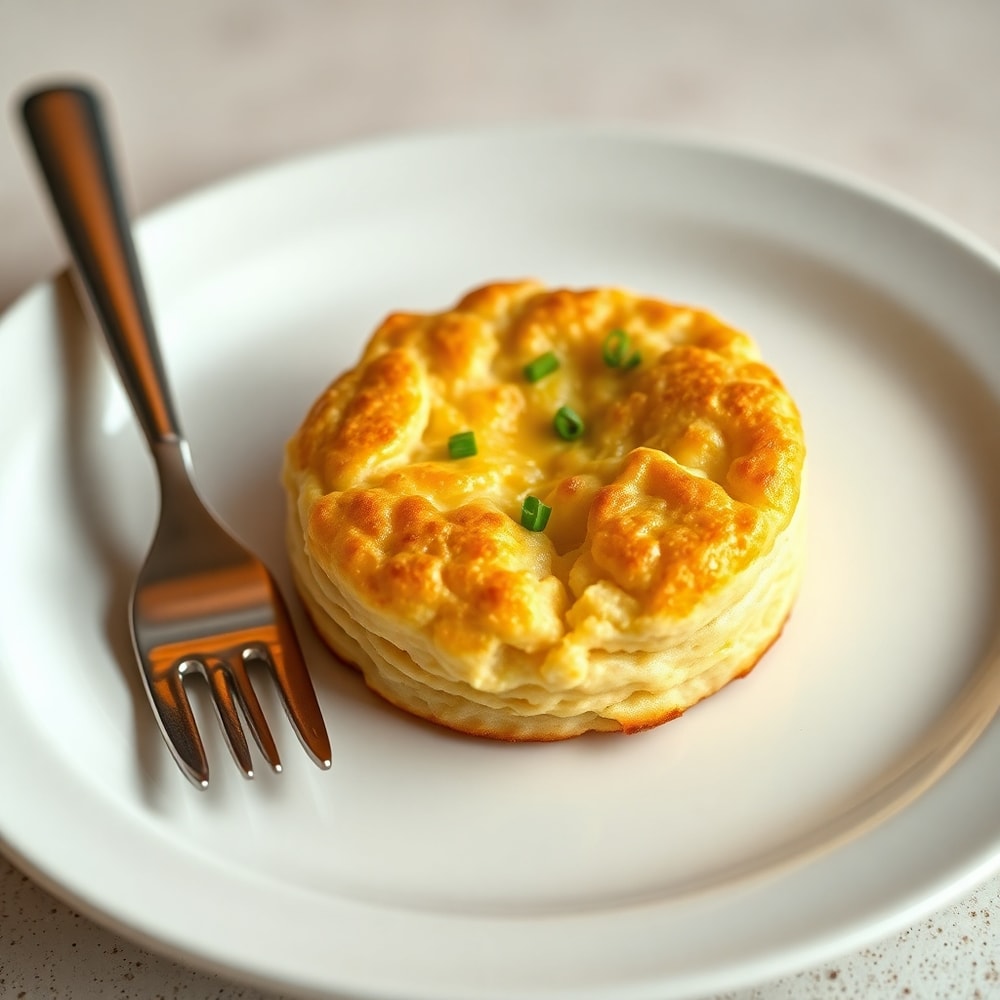 Protein biscuits on a plate with a knife