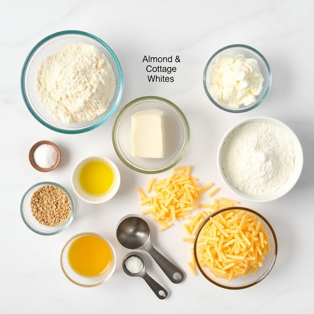 Protein biscuit ingredients on marble counter