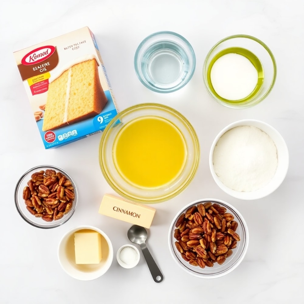 Butter Pecan Praline Poke Cake Ingredients