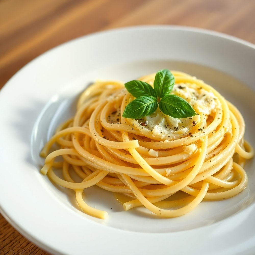 Cacio e Pepe on a plate