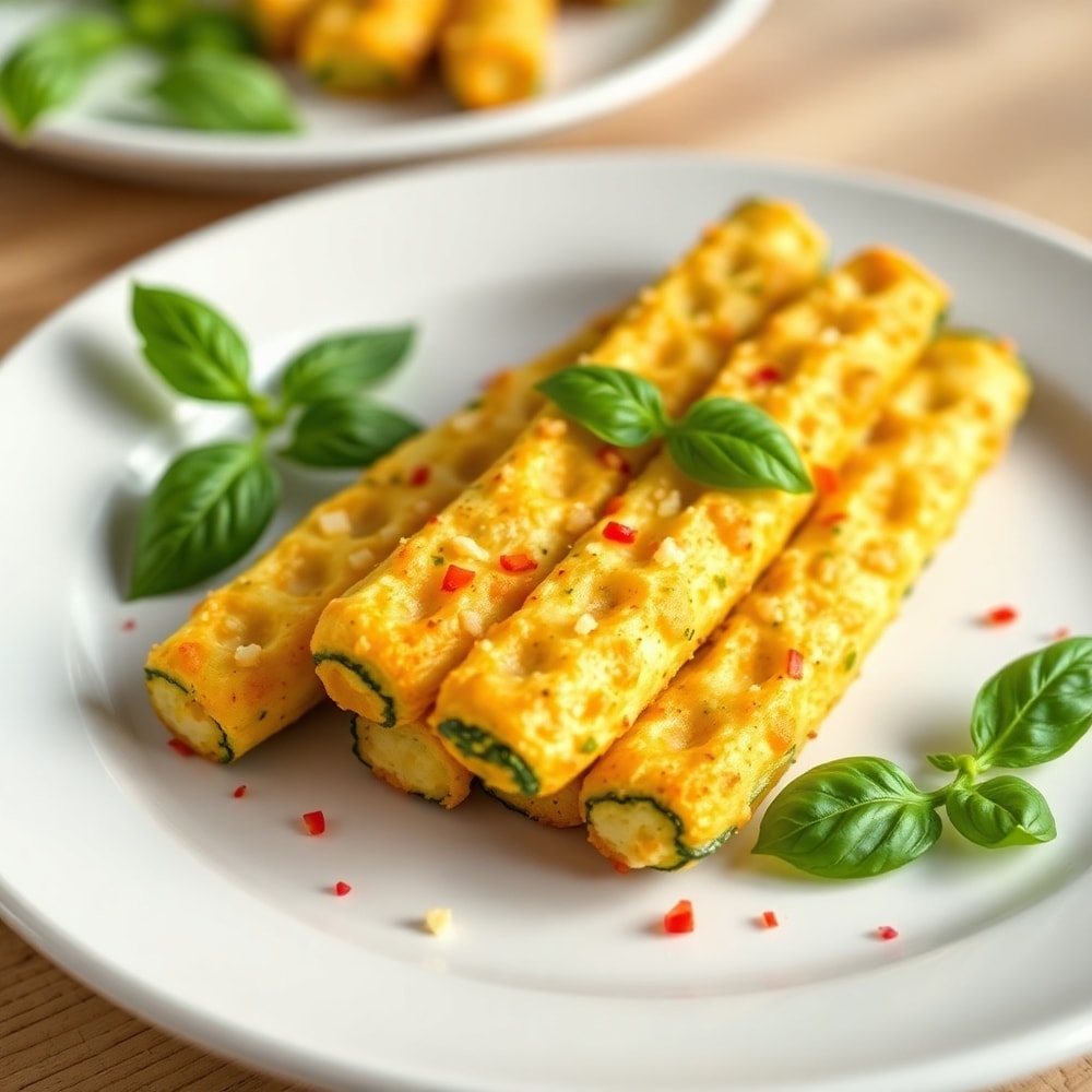 Cheesy Zucchini Breadsticks on a serving plate
