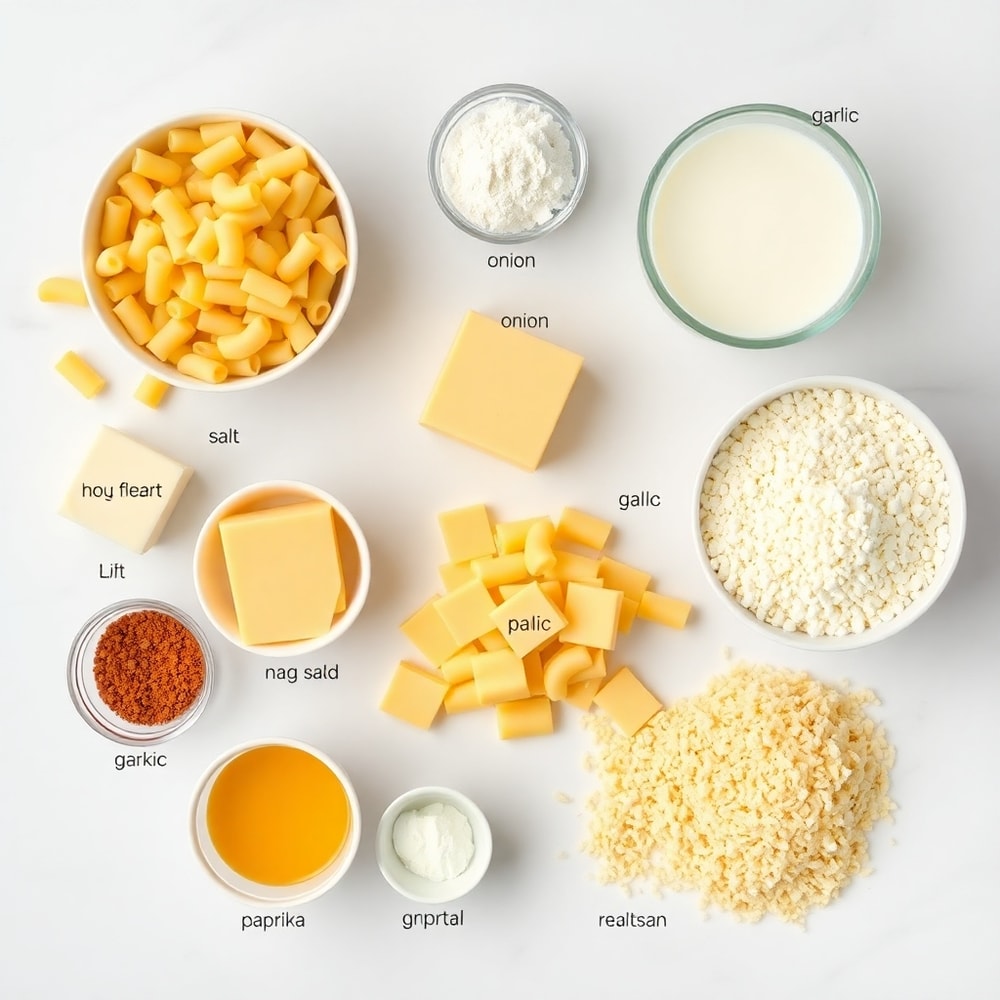 Creamy Baked Macaroni and Cheese Ingredients