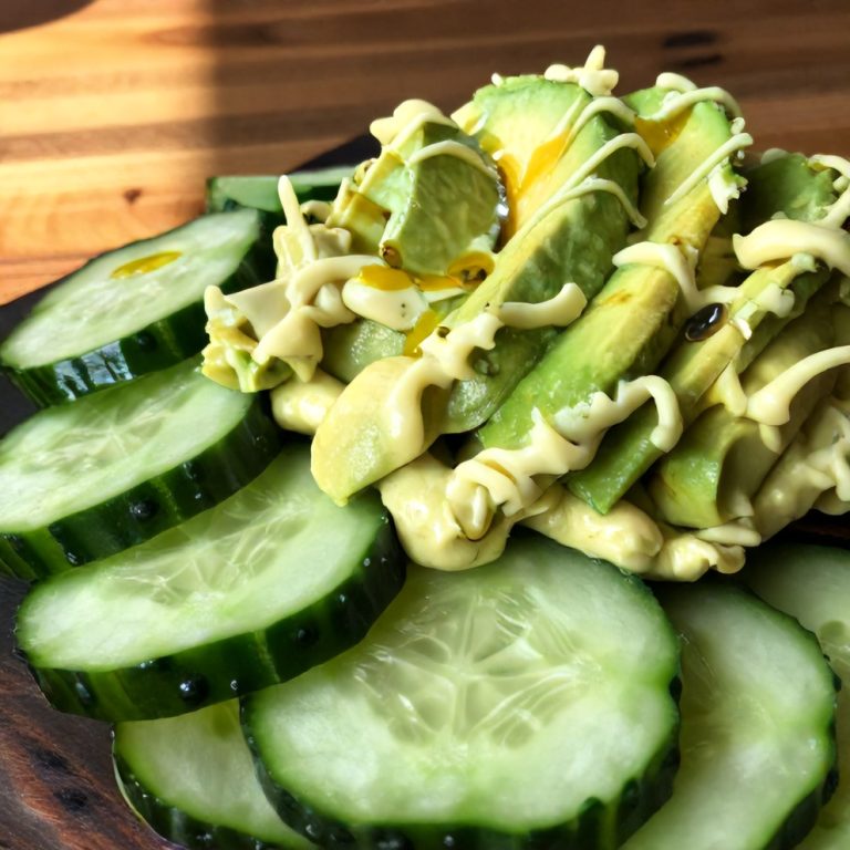 Creamy California Roll Cucumbers Salad