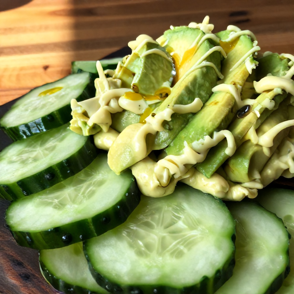 Creamy California Roll Cucumbers Salad