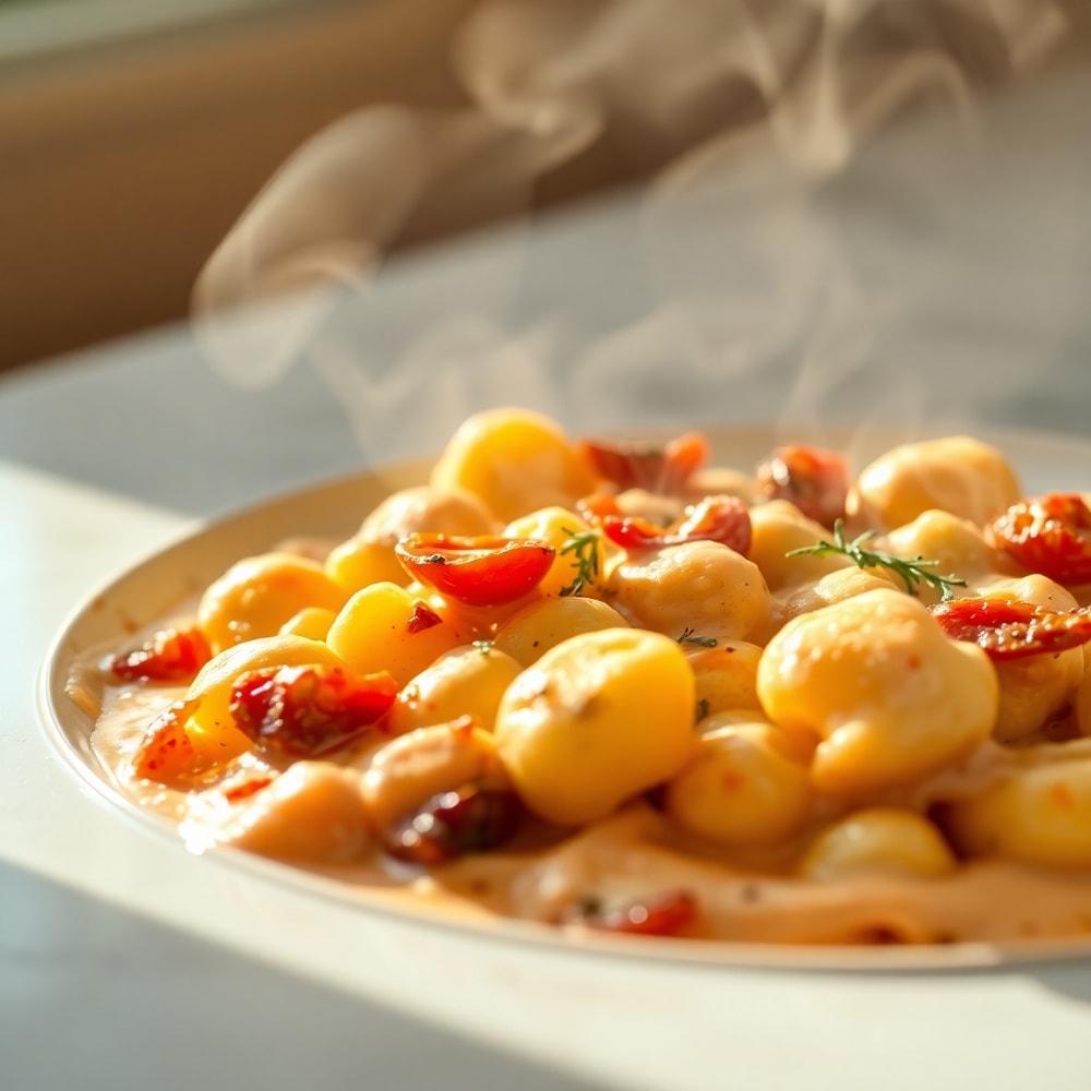 creamy sundried tomato gnocchi