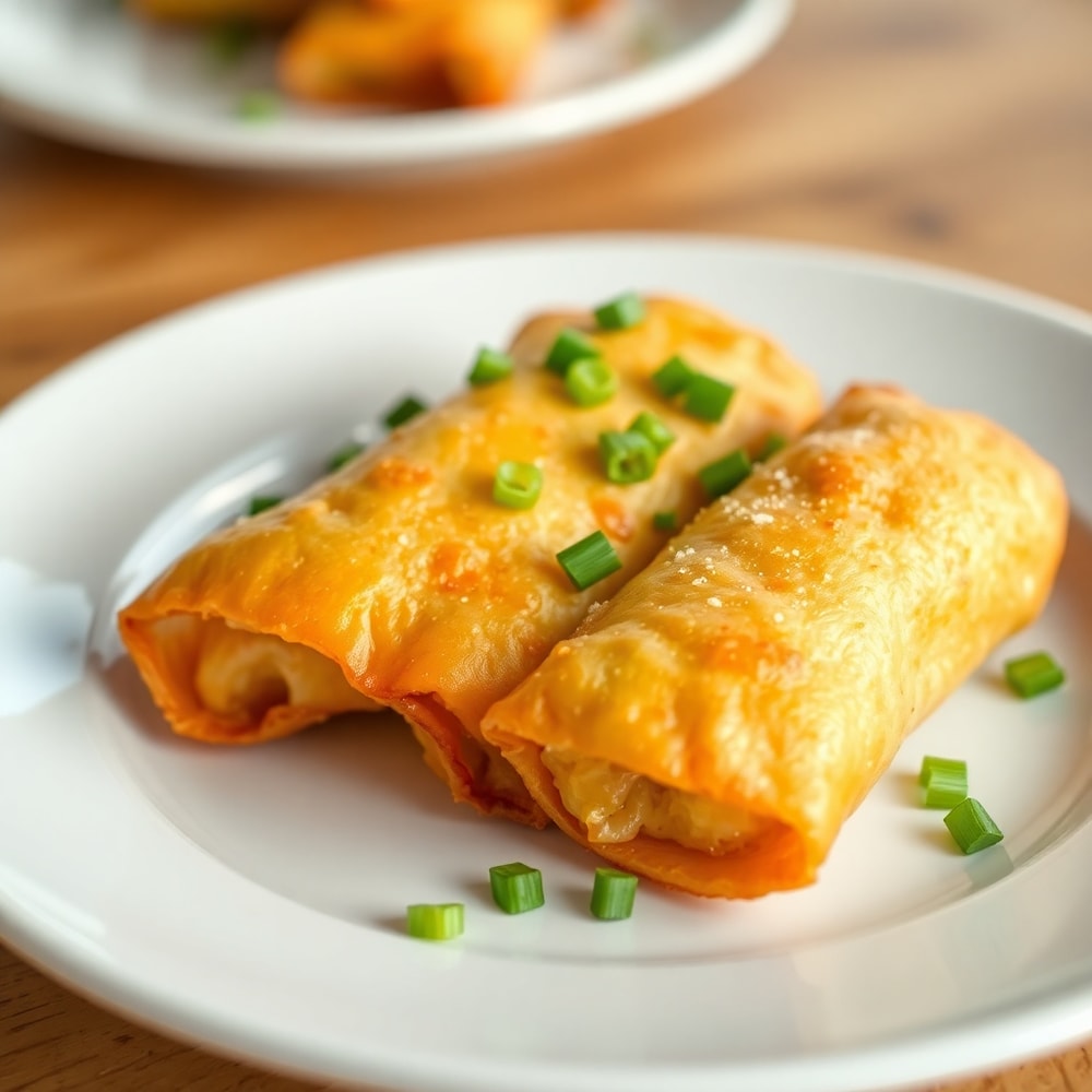 Plated Breakfast Egg Rolls
