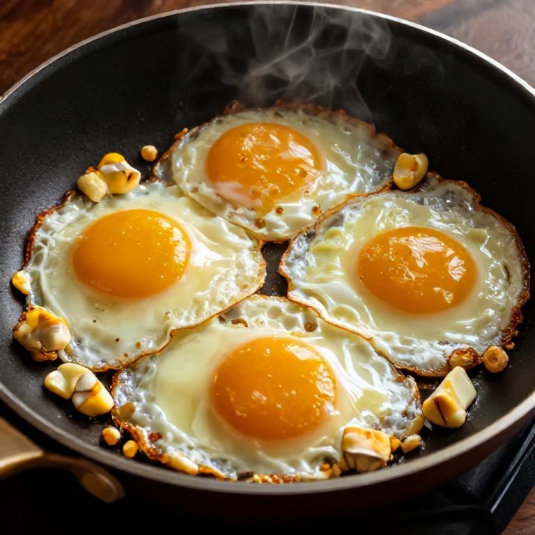 crispy feta fried eggs